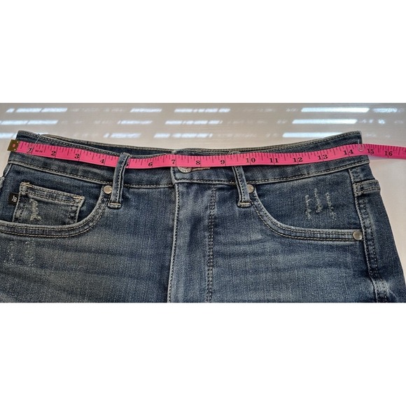 Judy Blue Denim Shorts Women's Size Medium Mid-Rise Cut-off Dark Wash Stretch - Picture 11 of 16